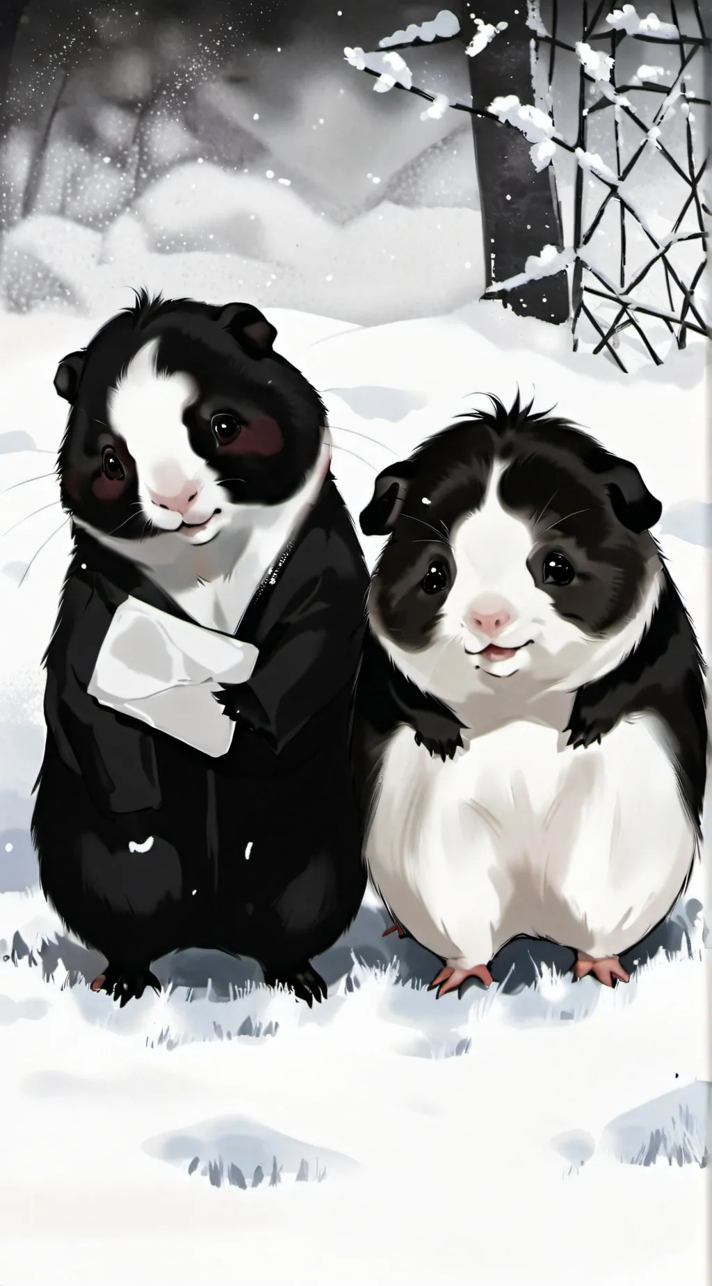 ai character:  My Guinea pigs🥺 background