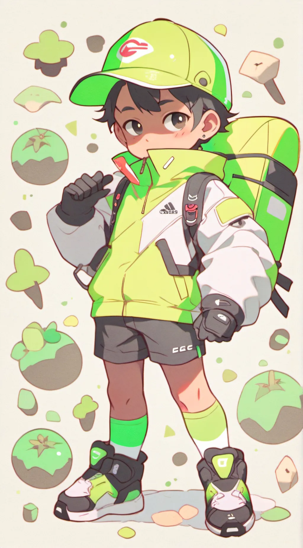 ai character: Football fan background