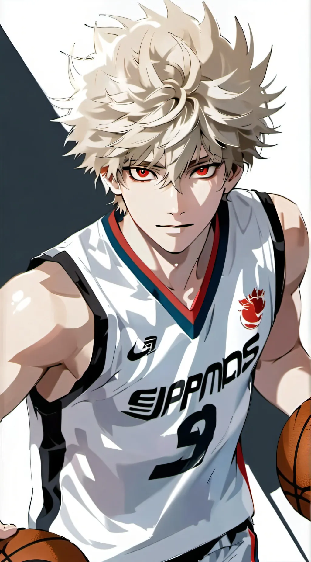 ai character: Basketball Katsuki background