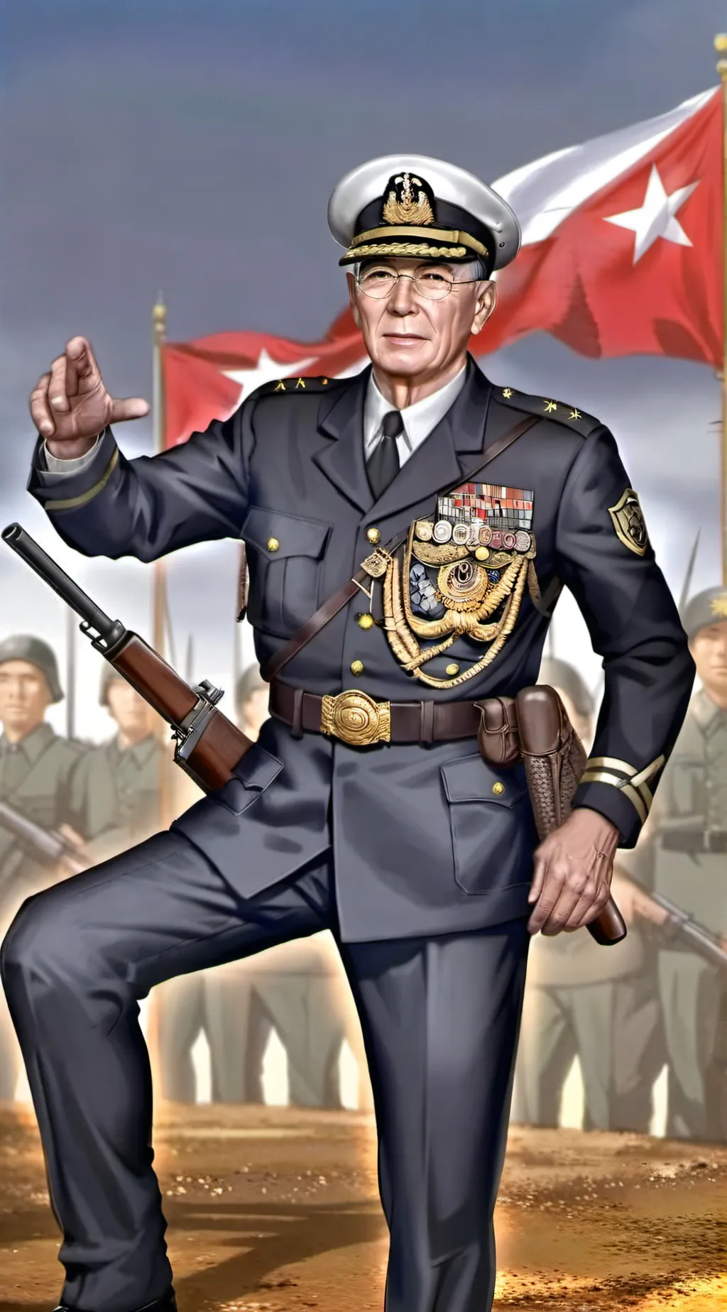 ai character: Douglas Macarthur background