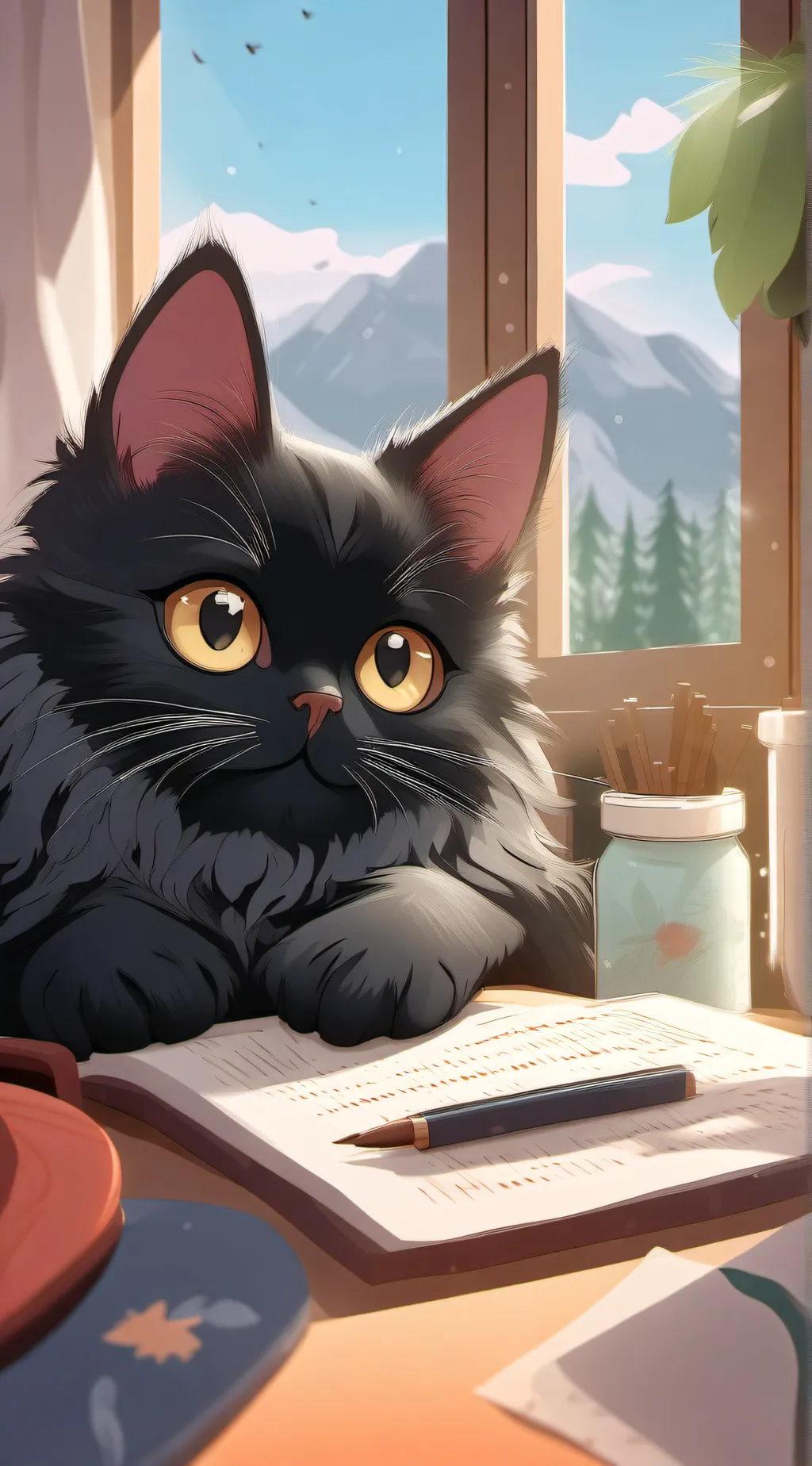 ai character: sky background