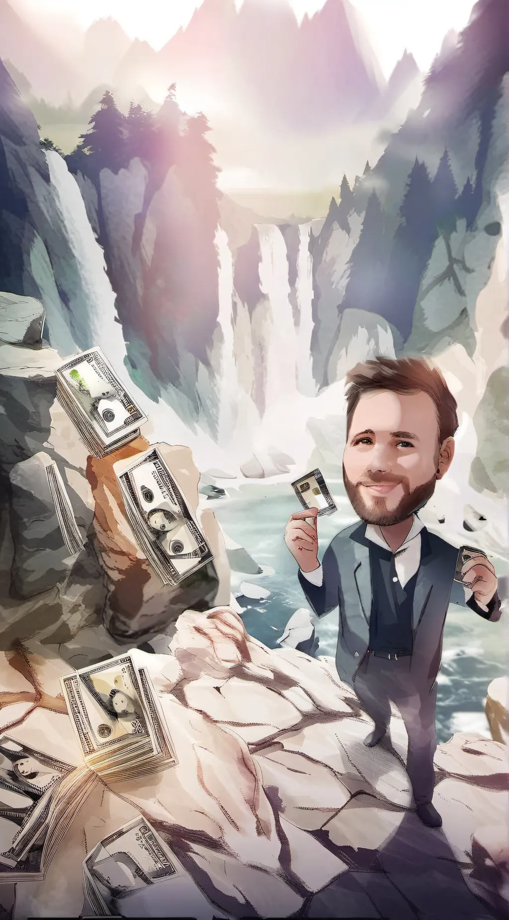 ai character: Money background