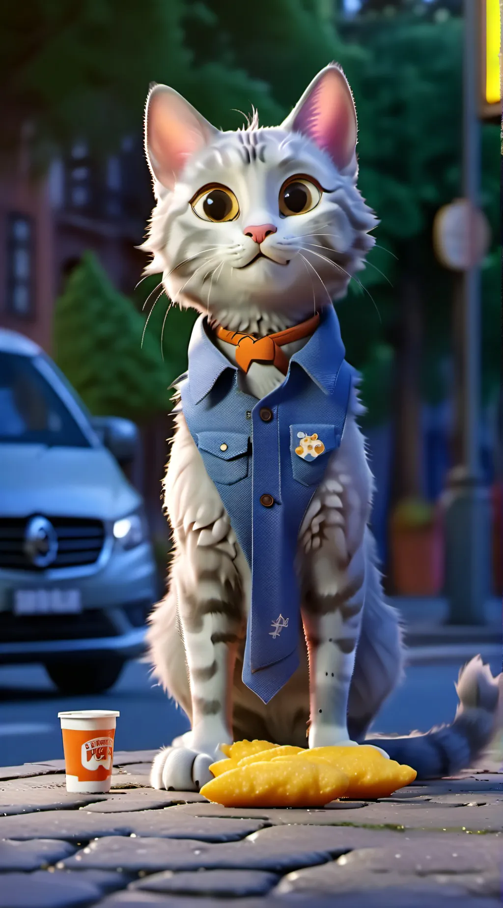 ai character: nameless cat background