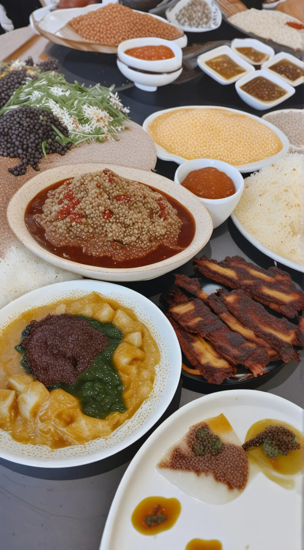 ai character: Food Table background