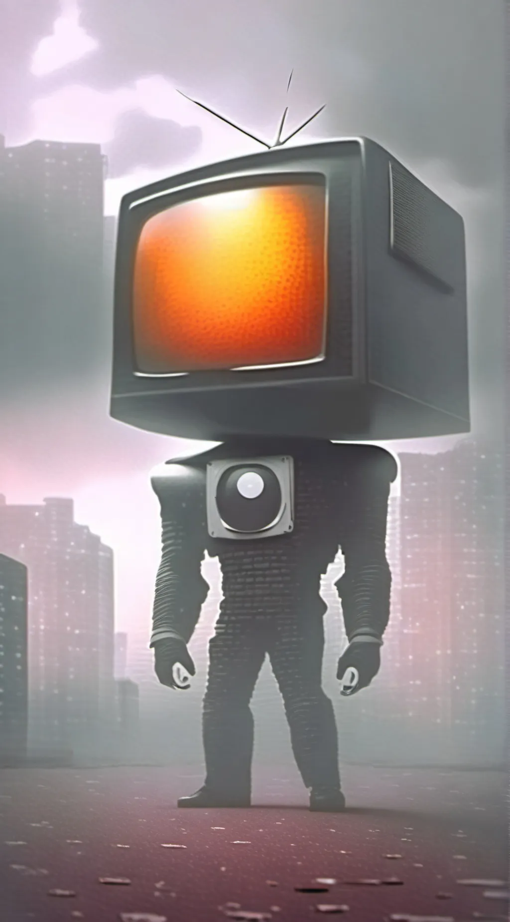 ai character: Tv  Man 2.0🤫🧏‍♂️ background