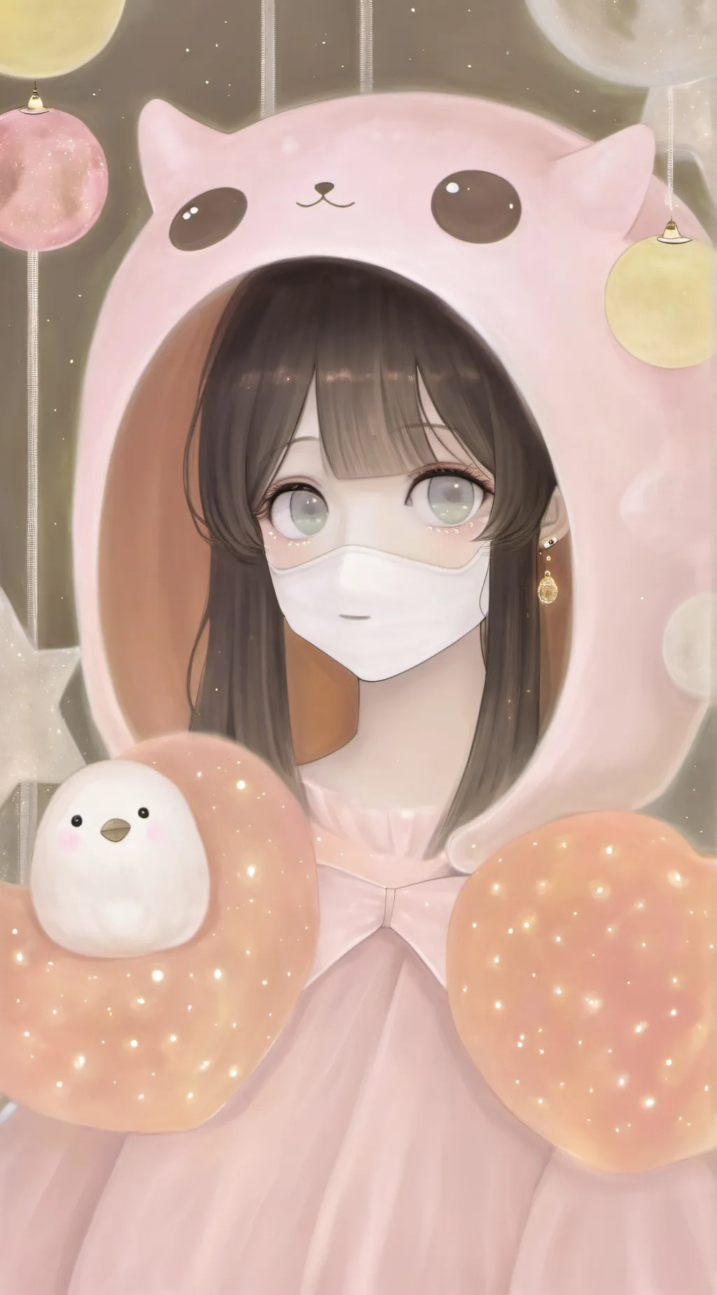 ai character: starry background