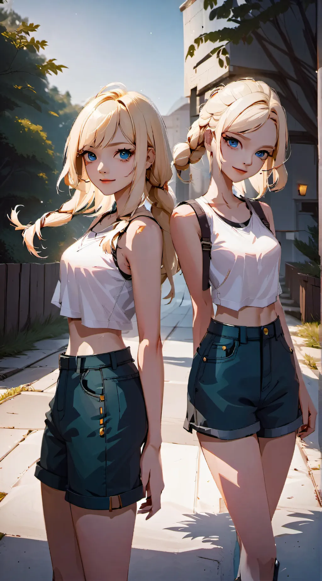 ai character: Daisy and rose background