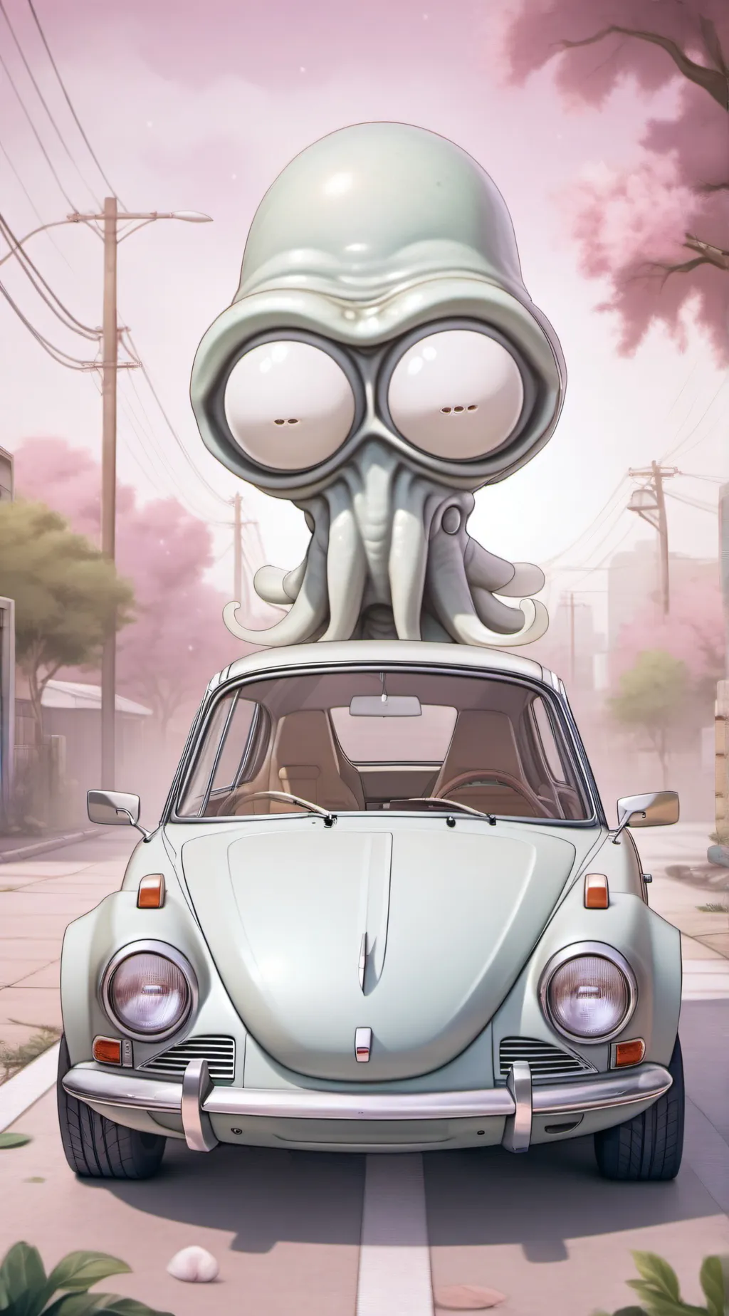 ai character: Tesla Car 2004 background