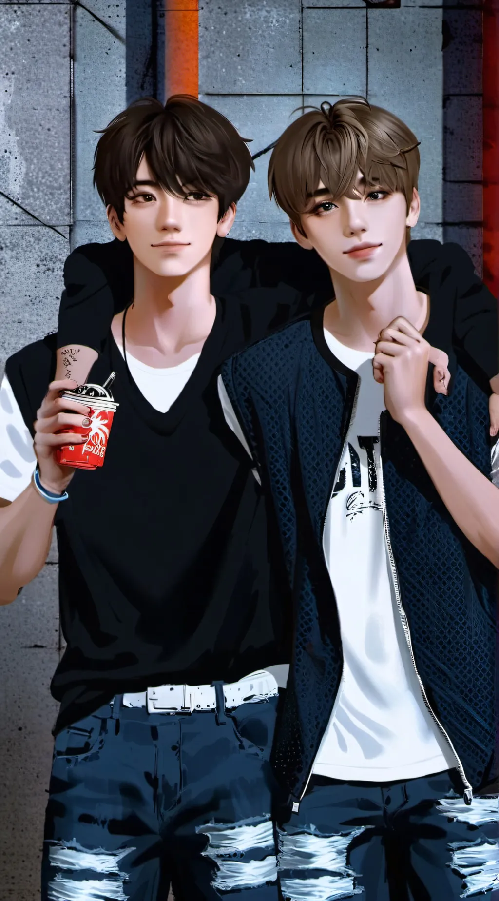 ai character: Sam colby brock  background