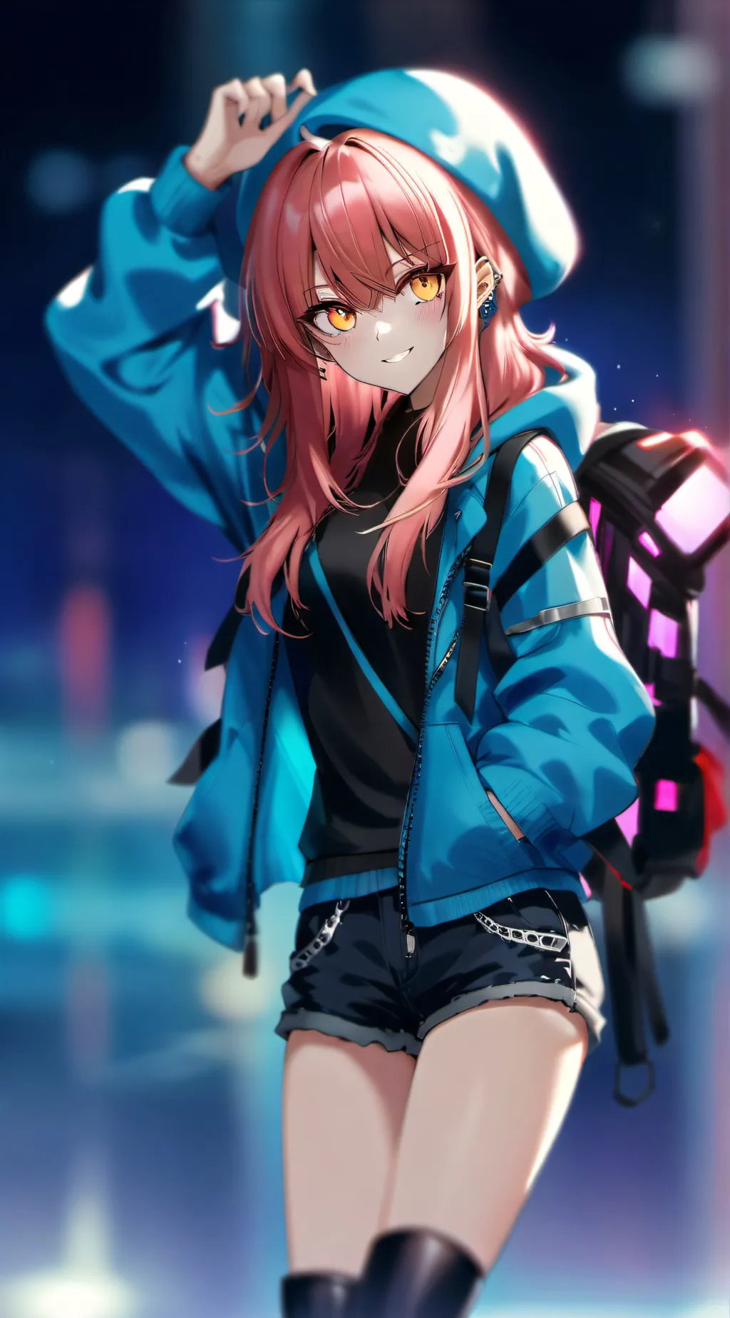 ai character: Monika ddlc  background