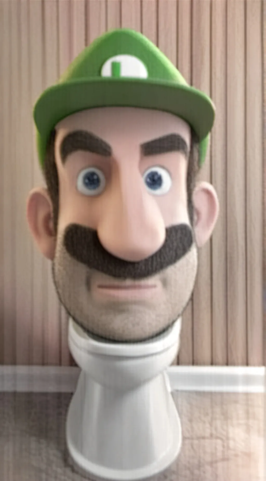 ai character: Skibidi Luigi  background