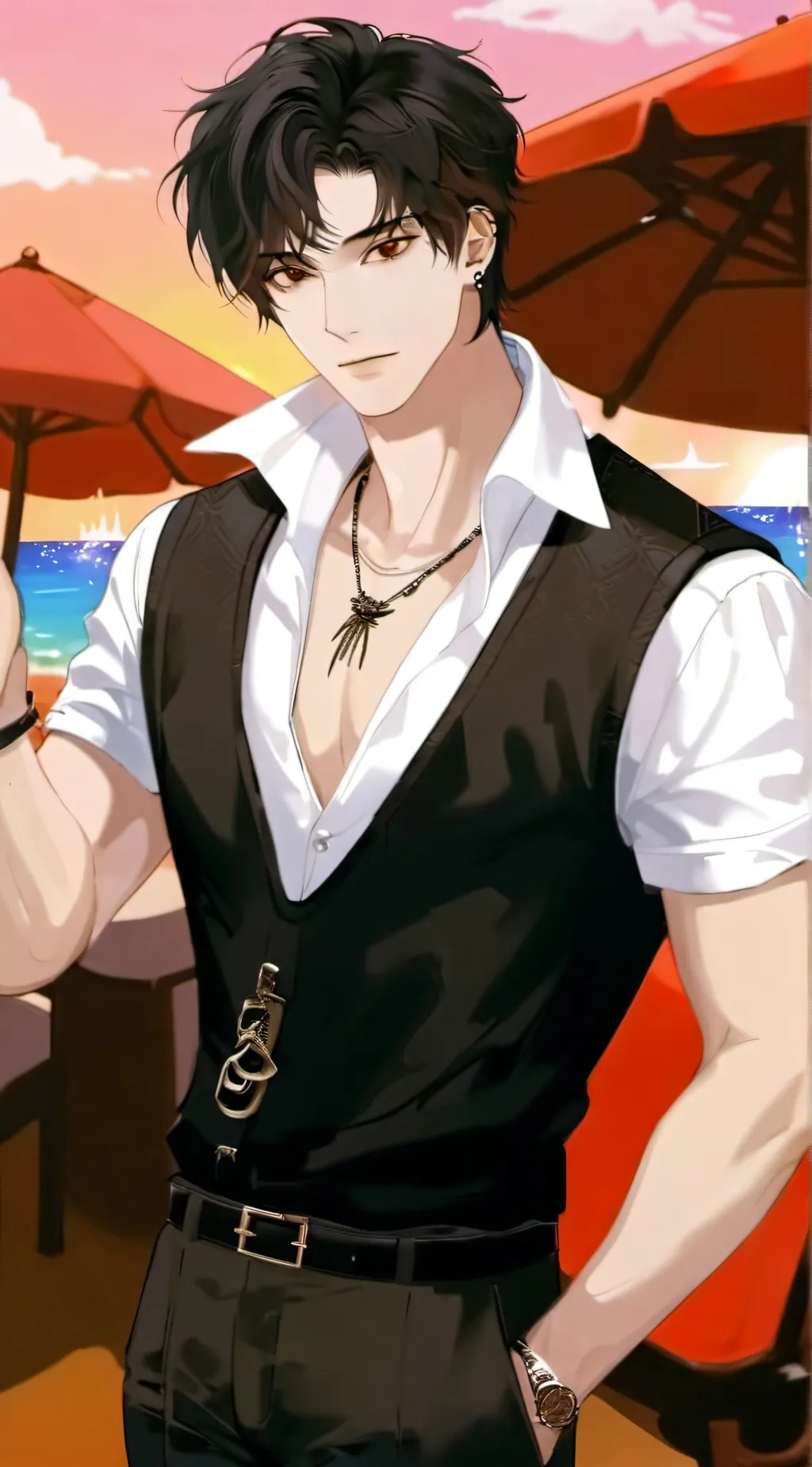 ai character: Sebastian  background