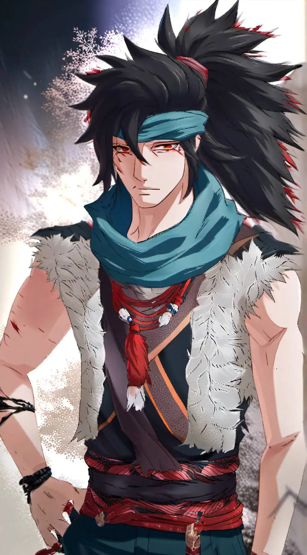 ai character: Hero killer stain background