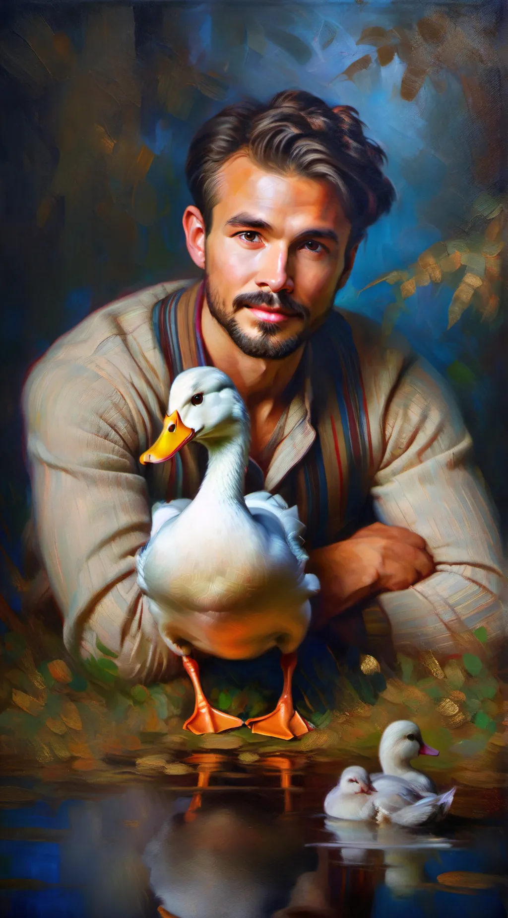 ai character: Wrinkel the duck background