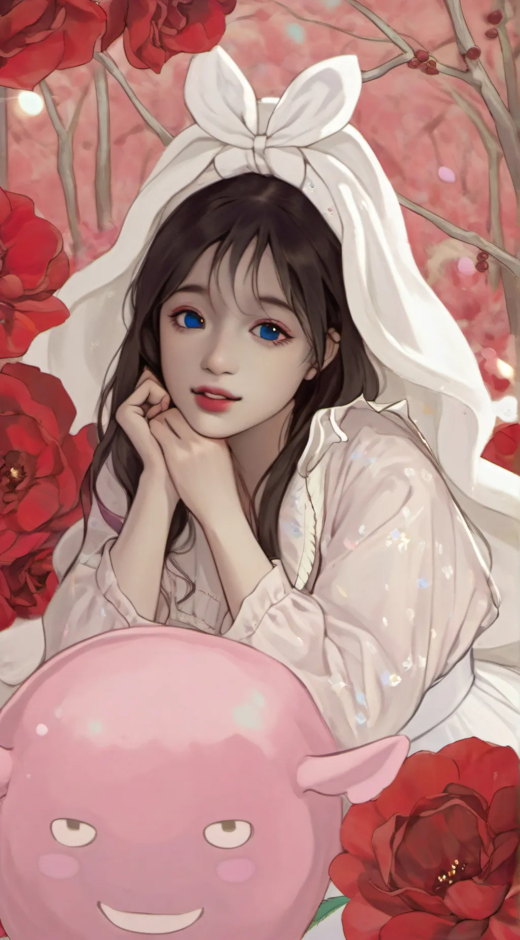 ai character: smiling critters  background