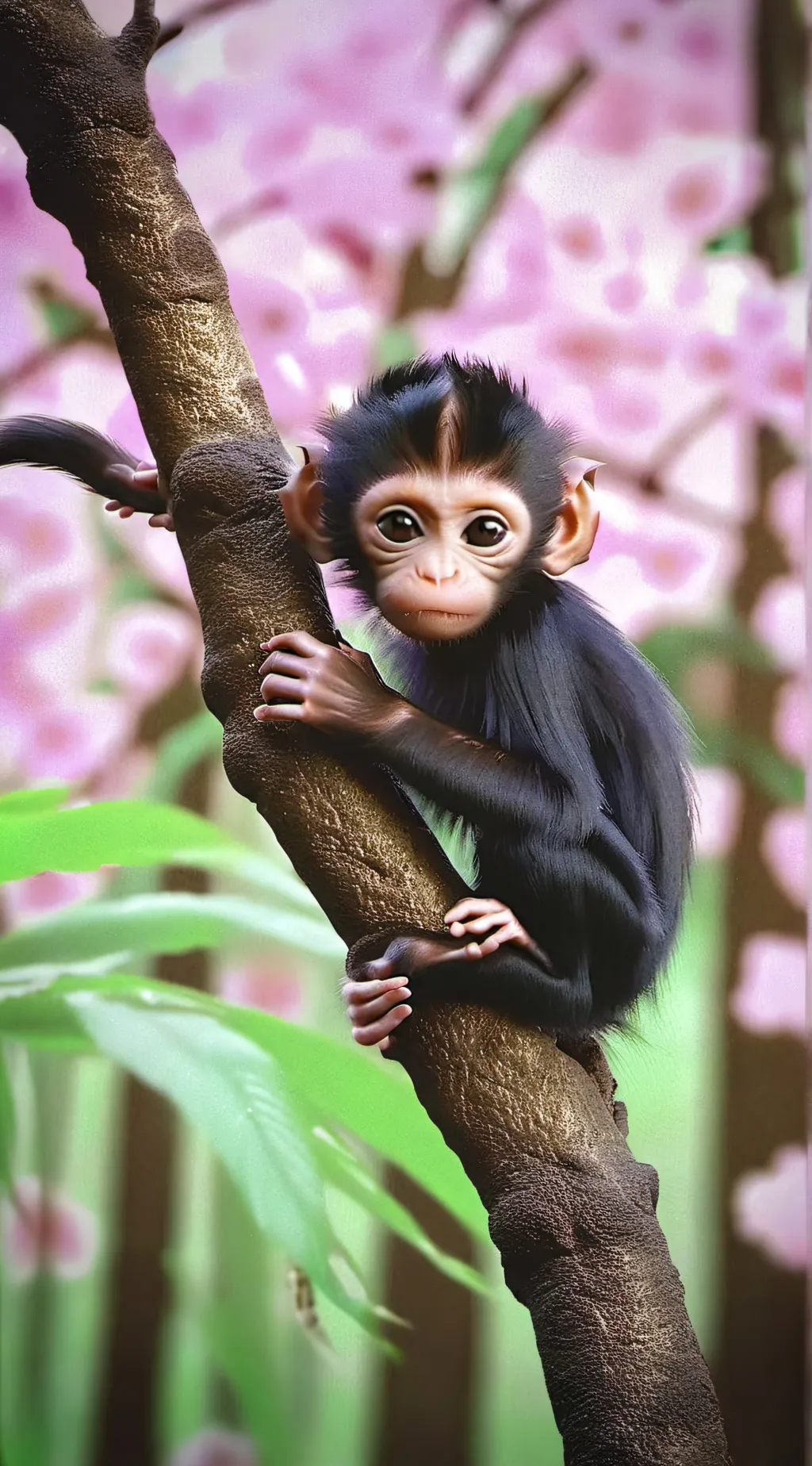 ai character: spider monkey background
