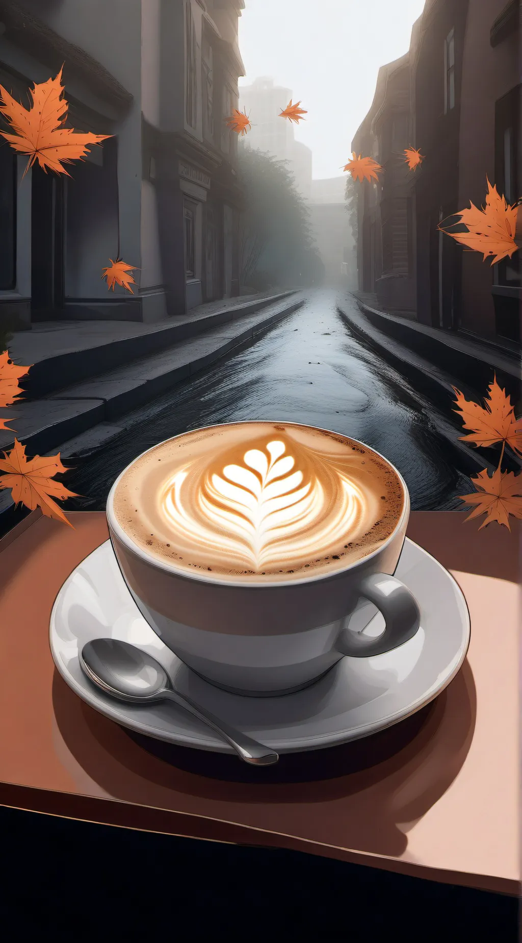 ai character: Coffee and talk background