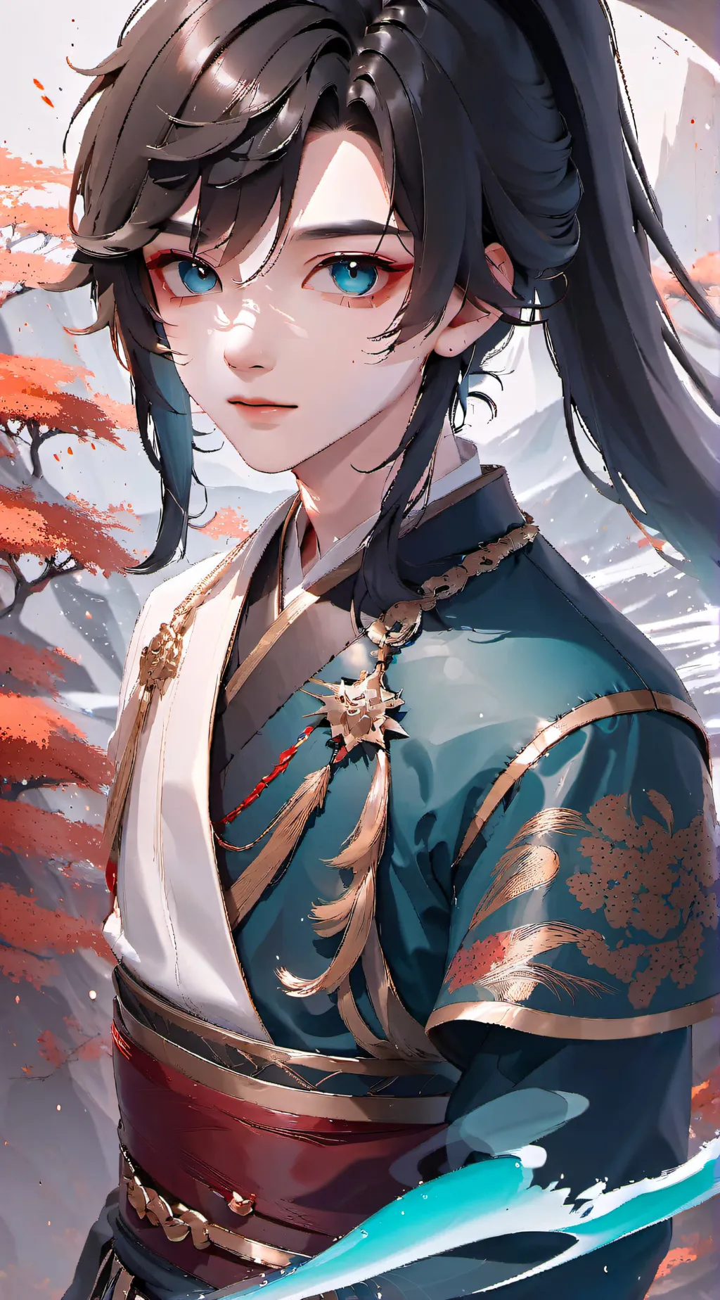 ai character: Muichiro Demon AU background