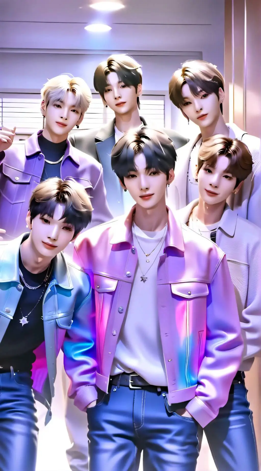 ai character: kpop school background