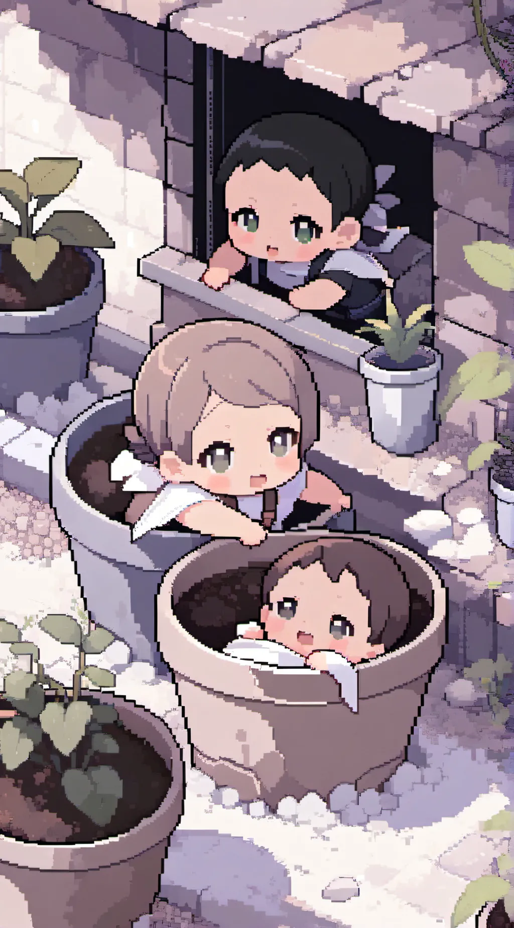 ai character: Baby farm background