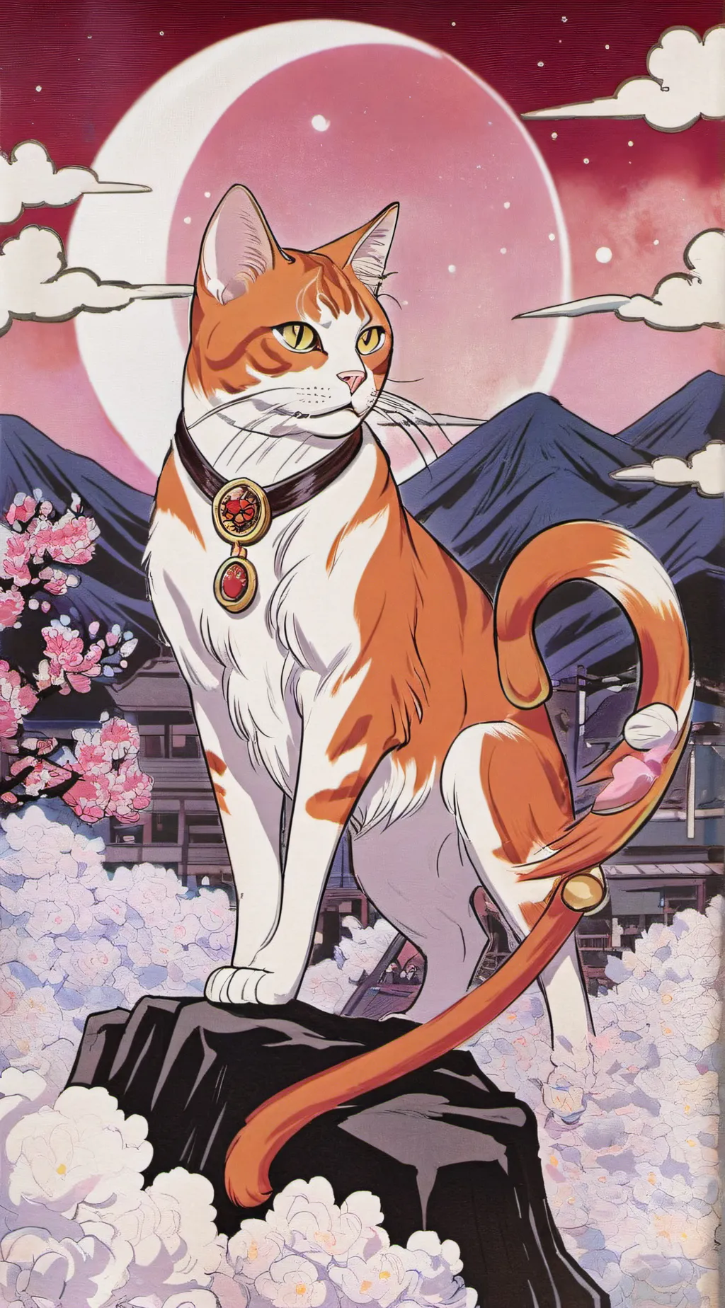 ai character: Aries Cat background