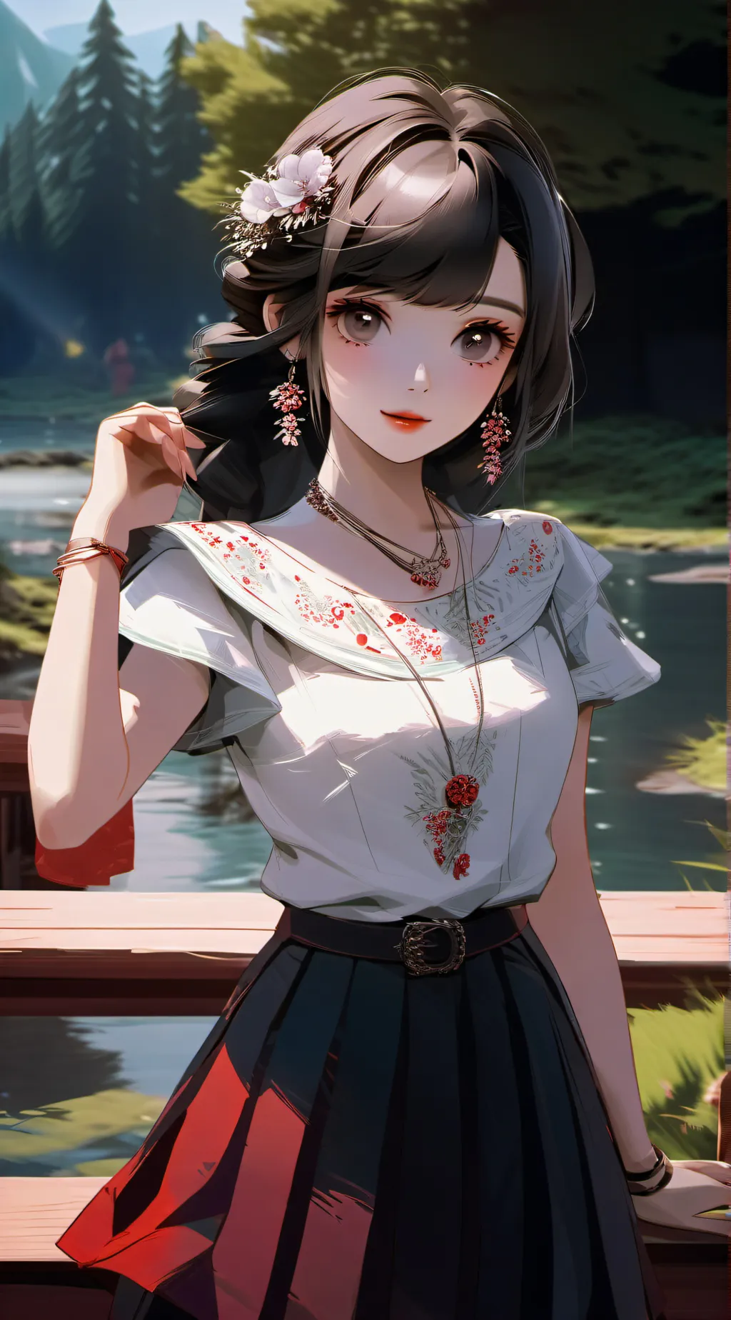 ai character: Rainy  background