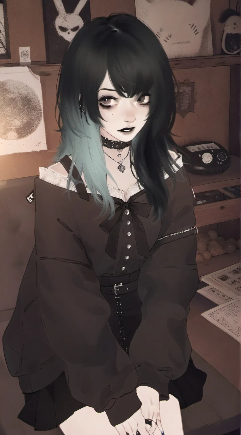 ai character: Scary Female background