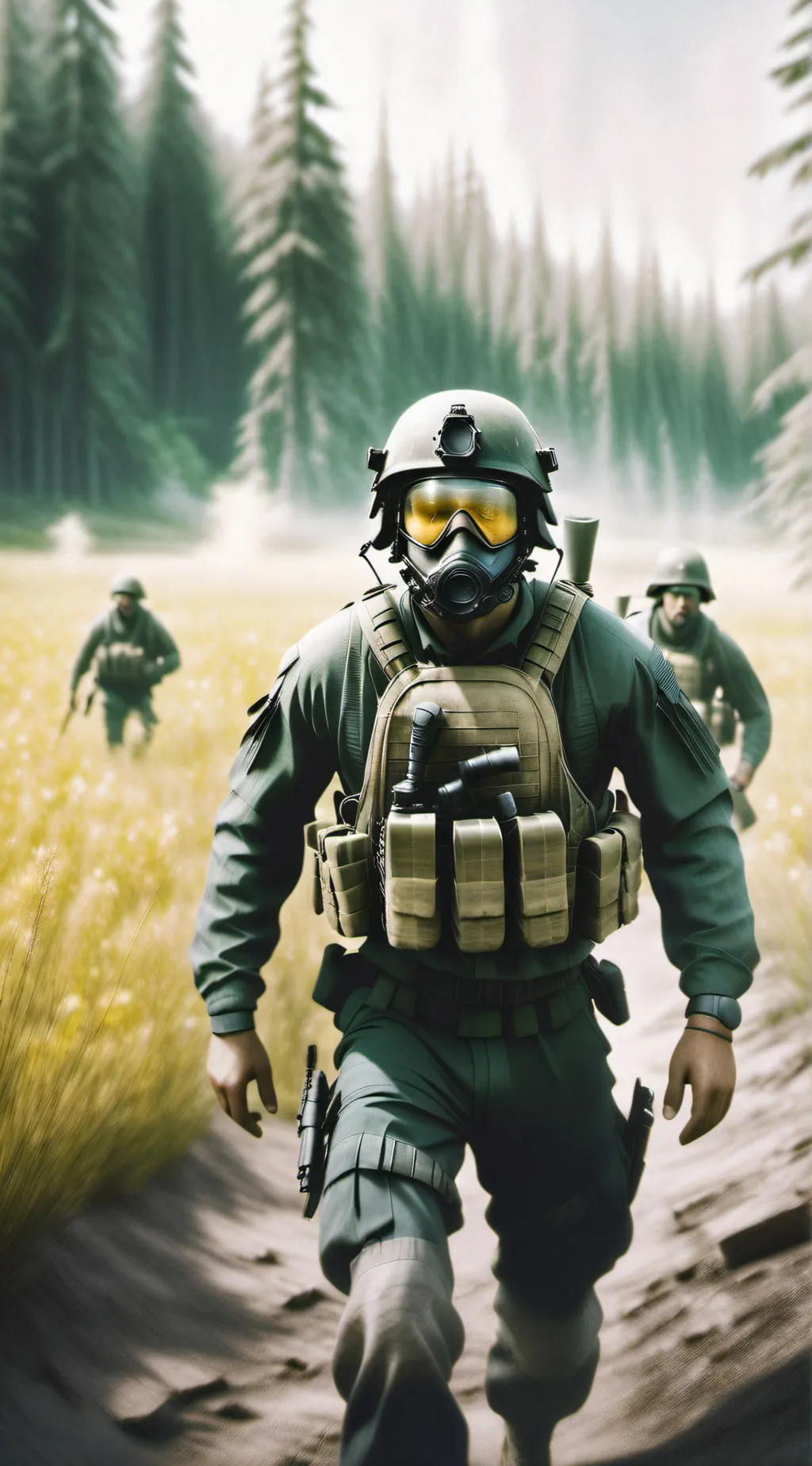 ai character: Pov:be a soldier  background