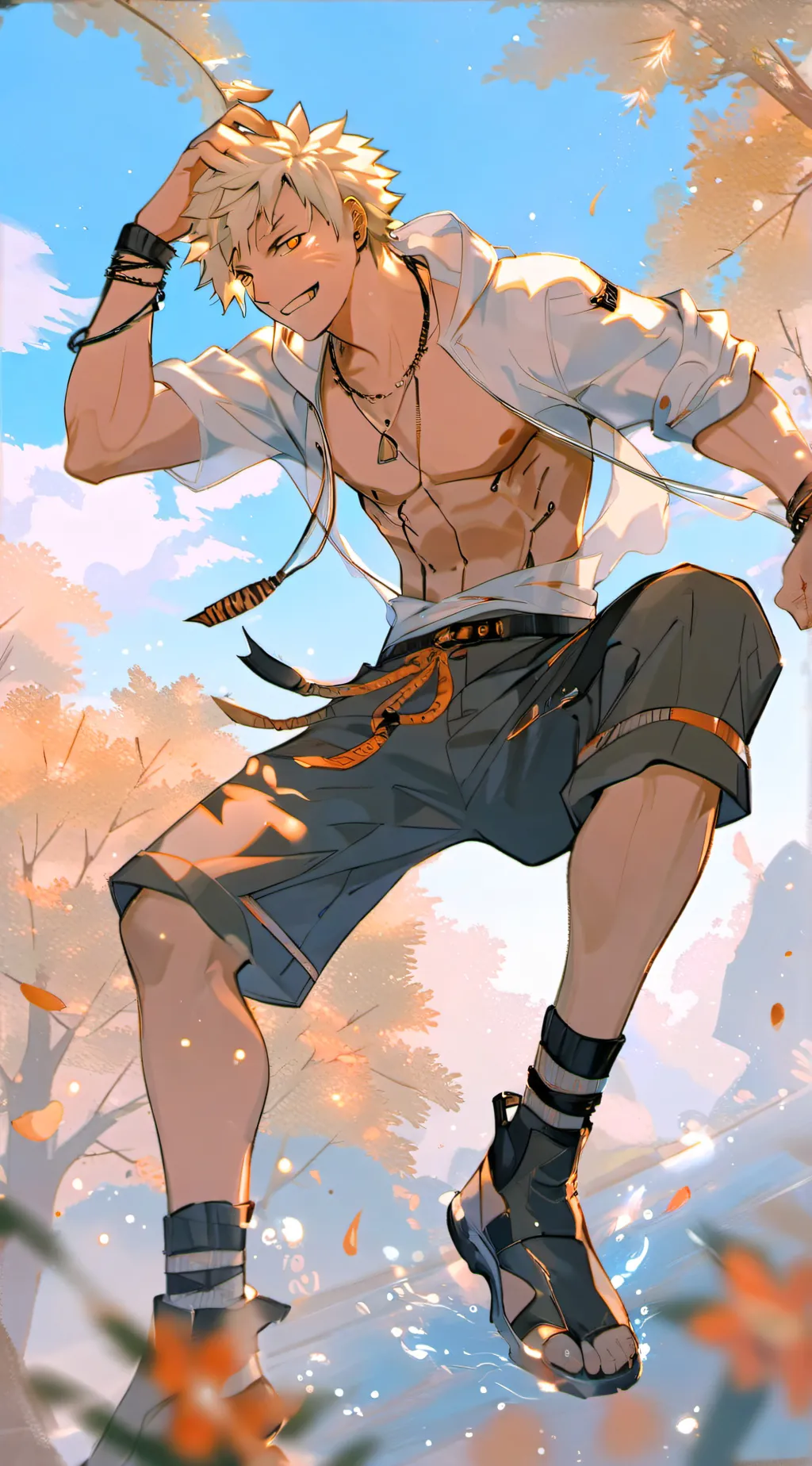 ai character: Katzuki bakugou background