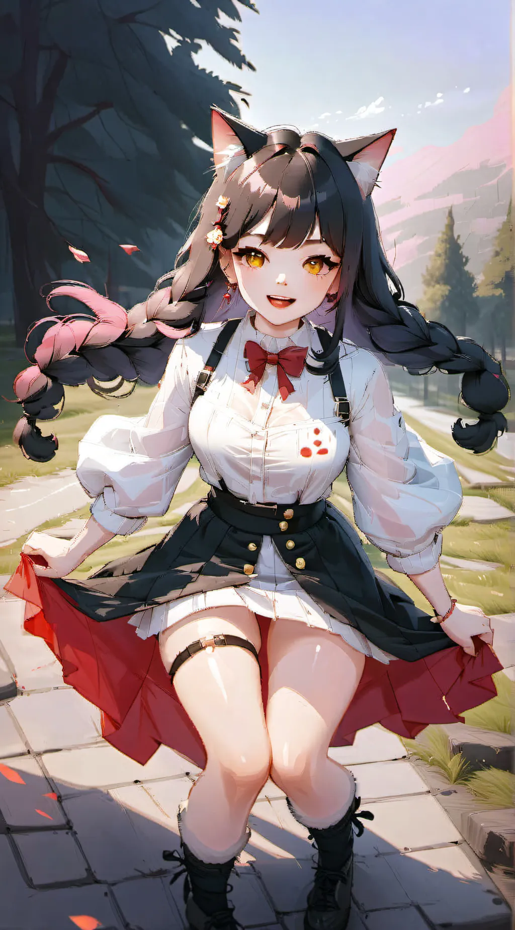 ai character: Mha new uwu cat background