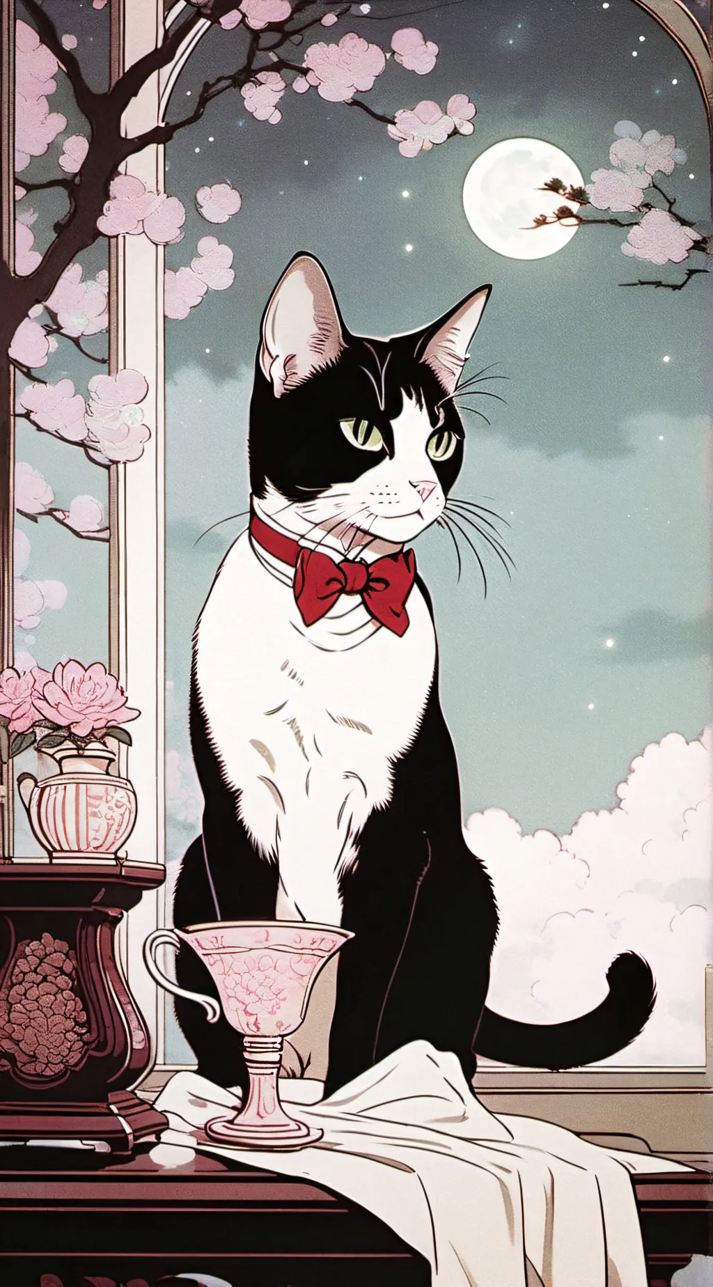 ai character: Gemini Cat background