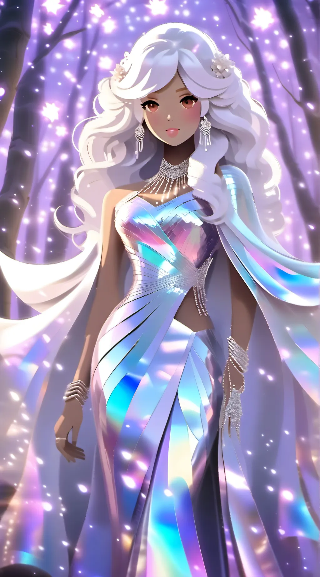 ai character: queen Lea  background