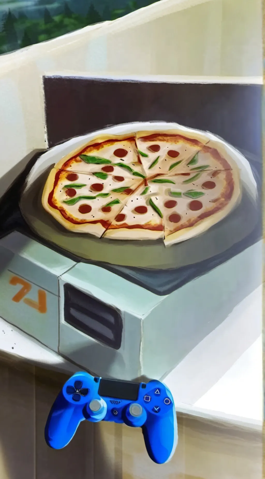 ai character: Pizza Roll background