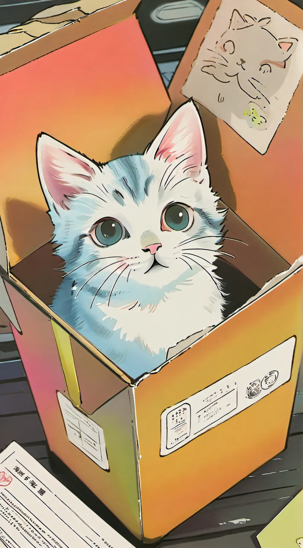 ai character: kitten background