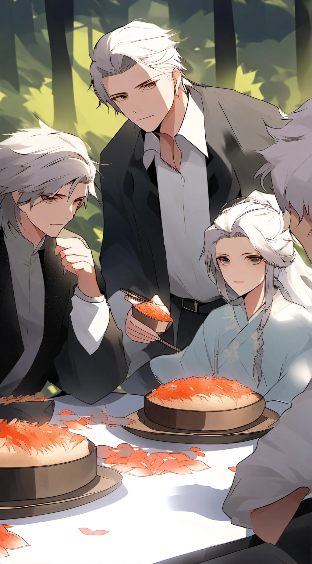 ai character: jake and amber  background