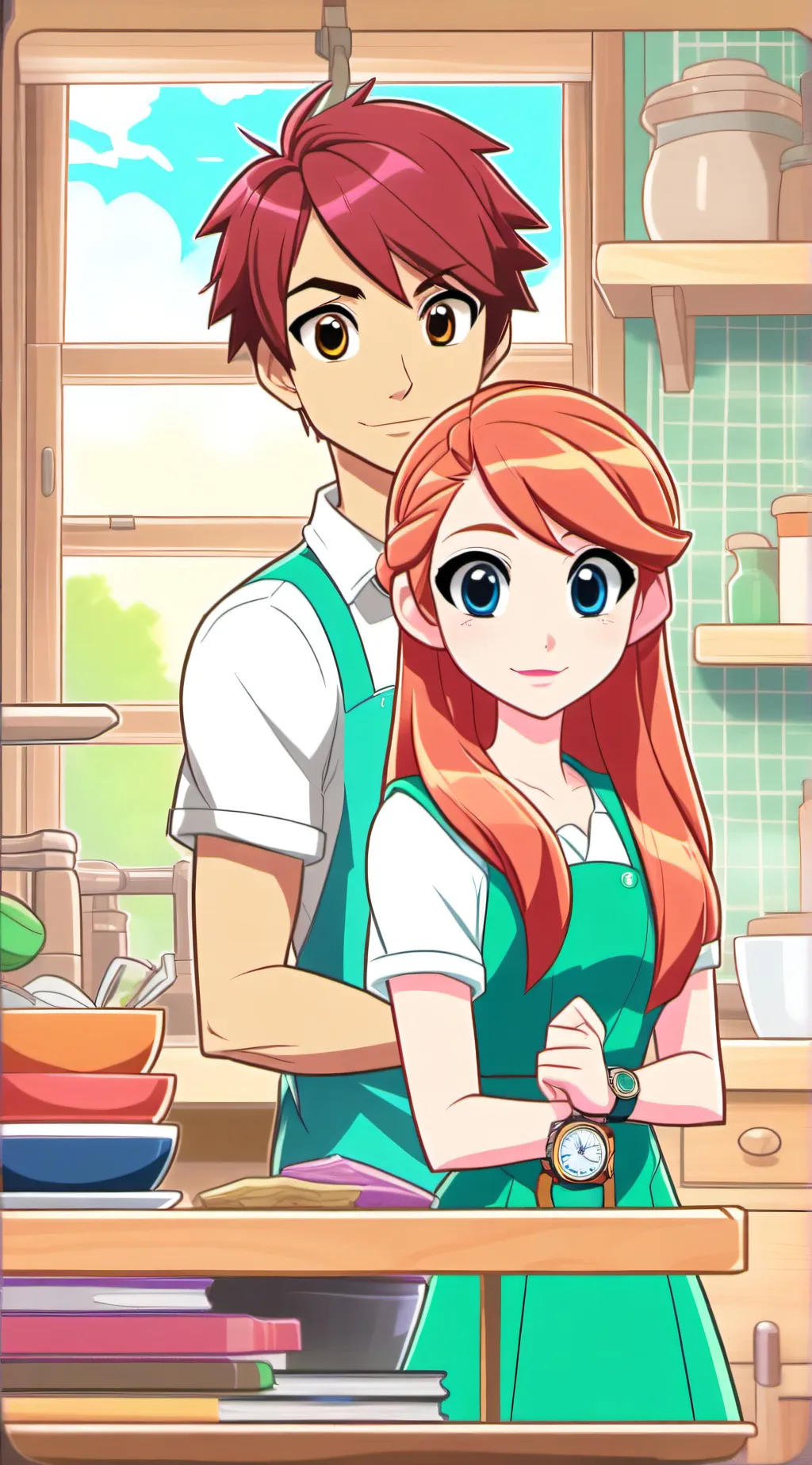 ai character: Junie and Tony background