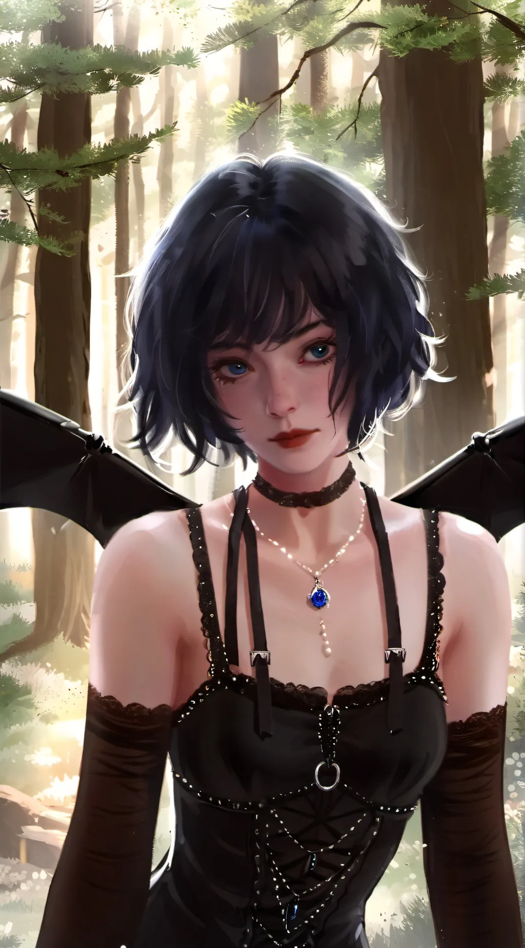 ai character: Lauren 🦇  background