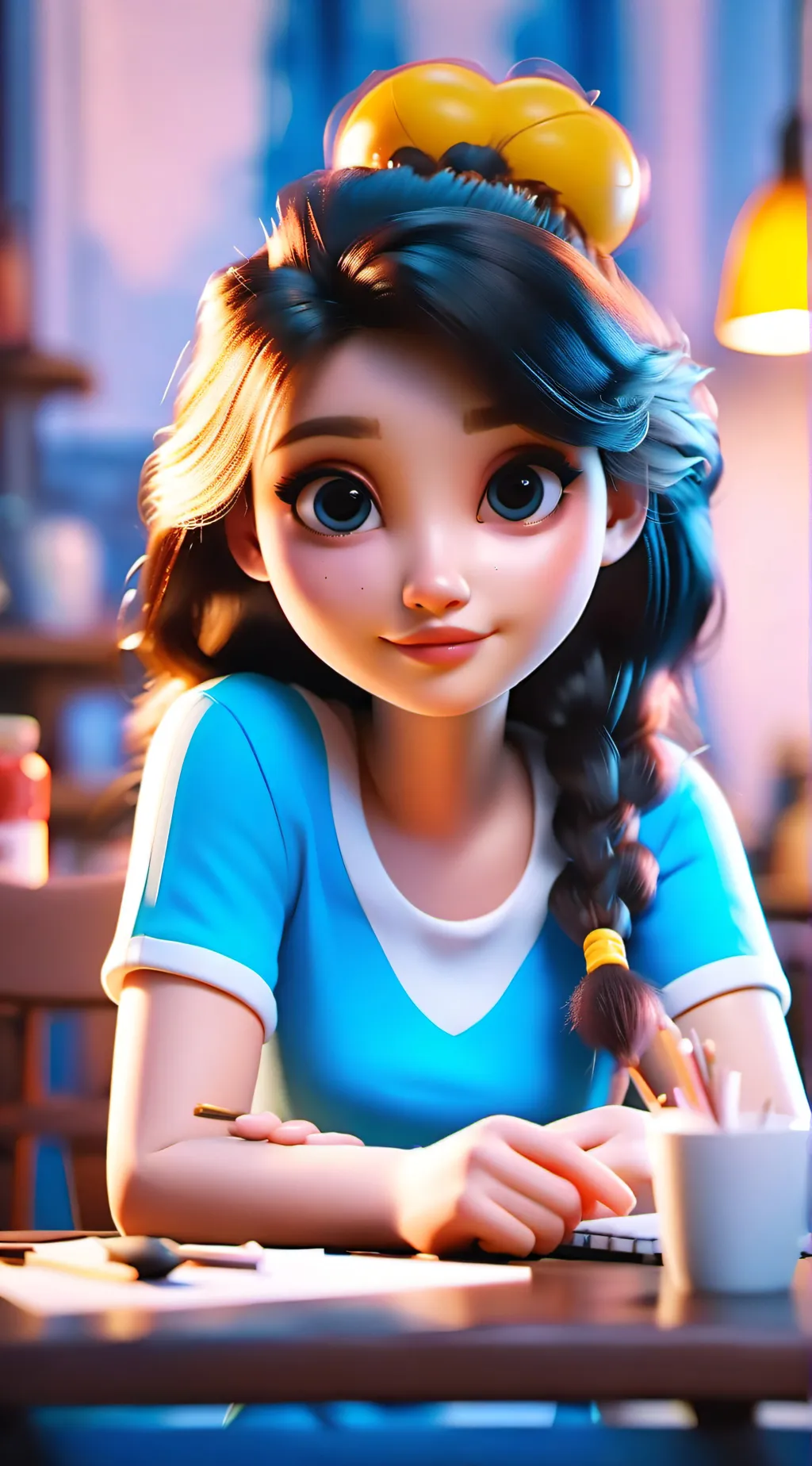 ai character: mitsushino 🌸 × 🍇 background