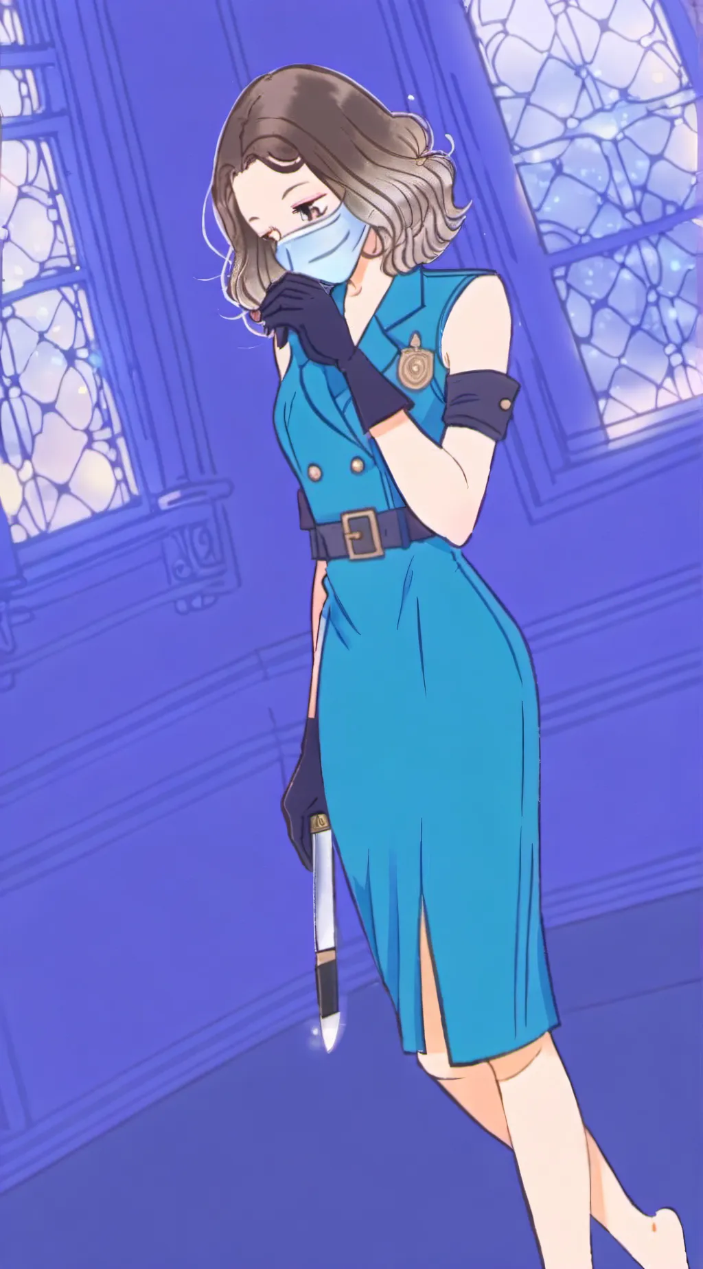 ai character: Shirly stab background