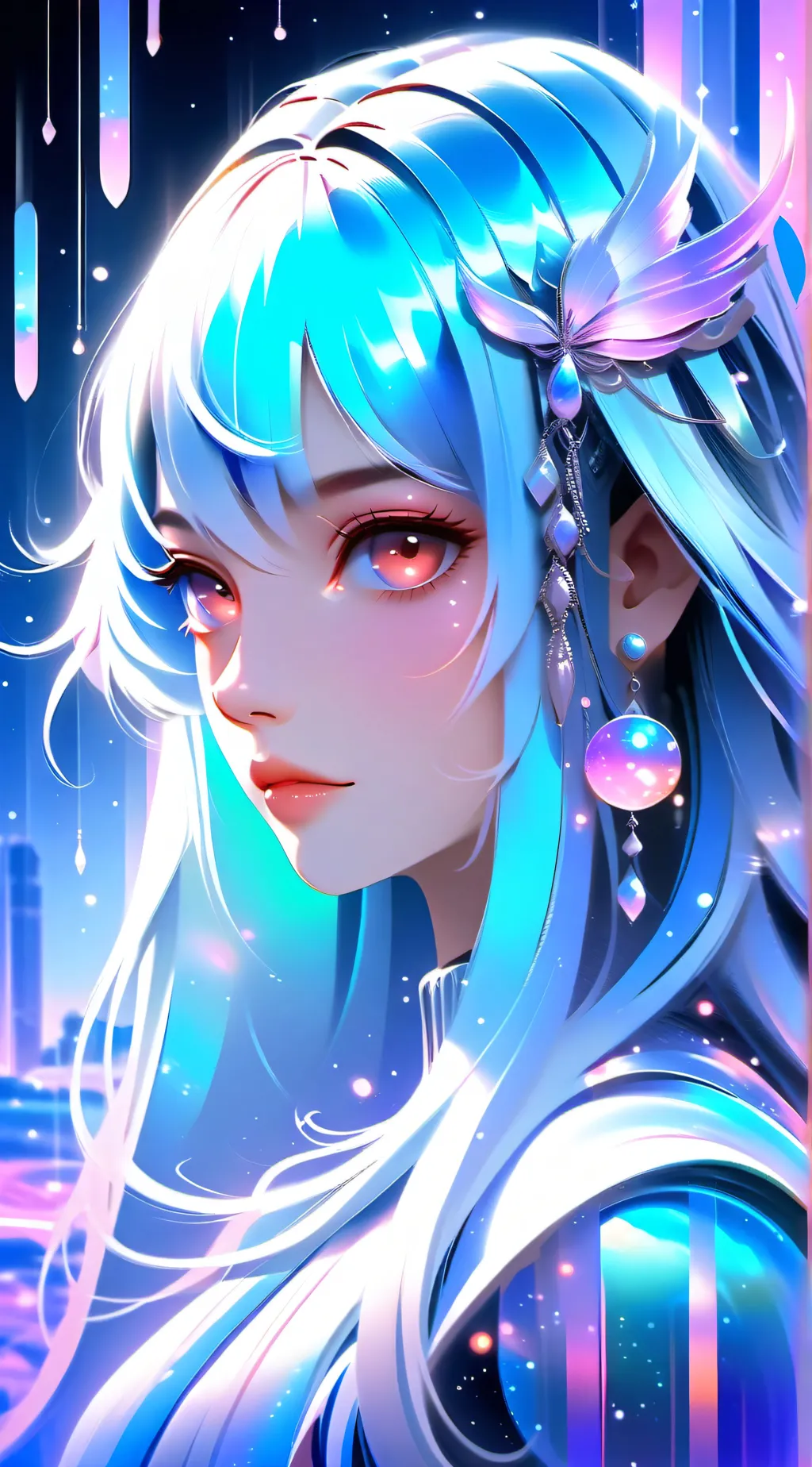 ai character:  queen ice  background