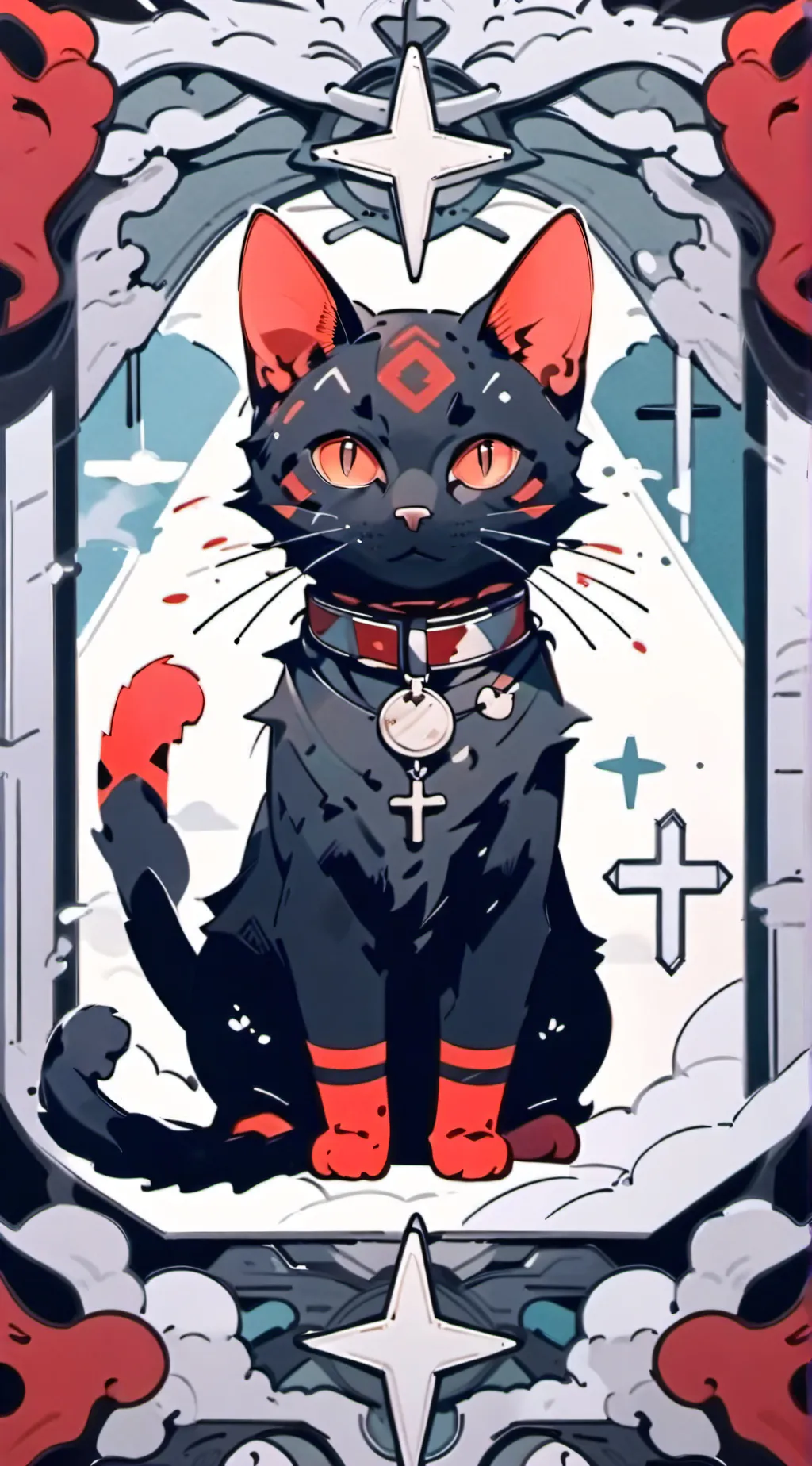 ai character: litten background