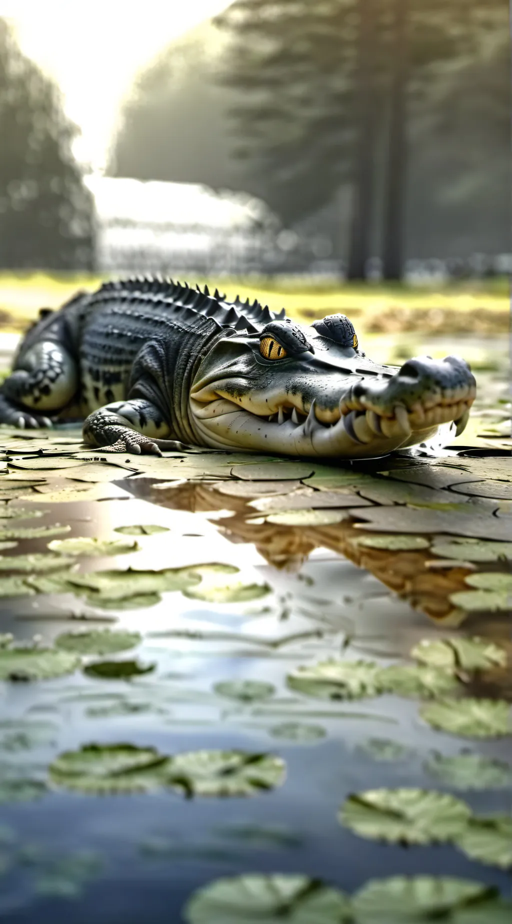 ai character: Alligator  background