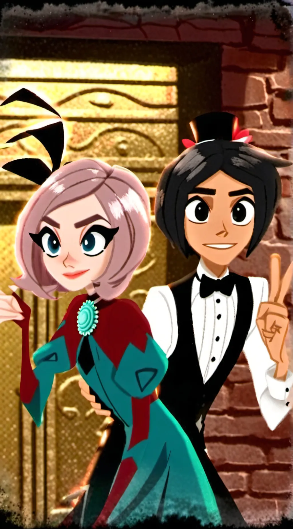 ai character: Alastor And Rosie background