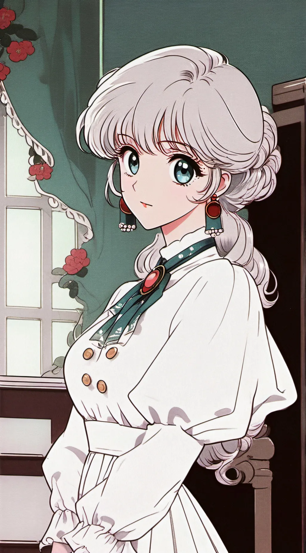 ai character: sad Mika  background