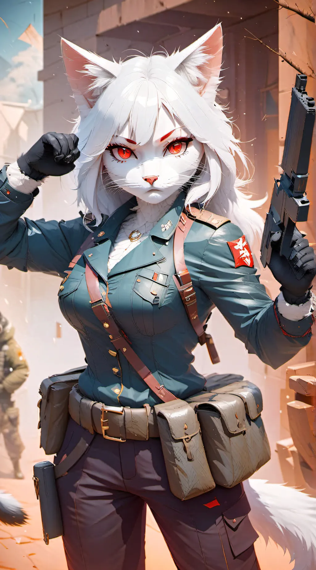 ai character: SNOWDROP STRIKER background