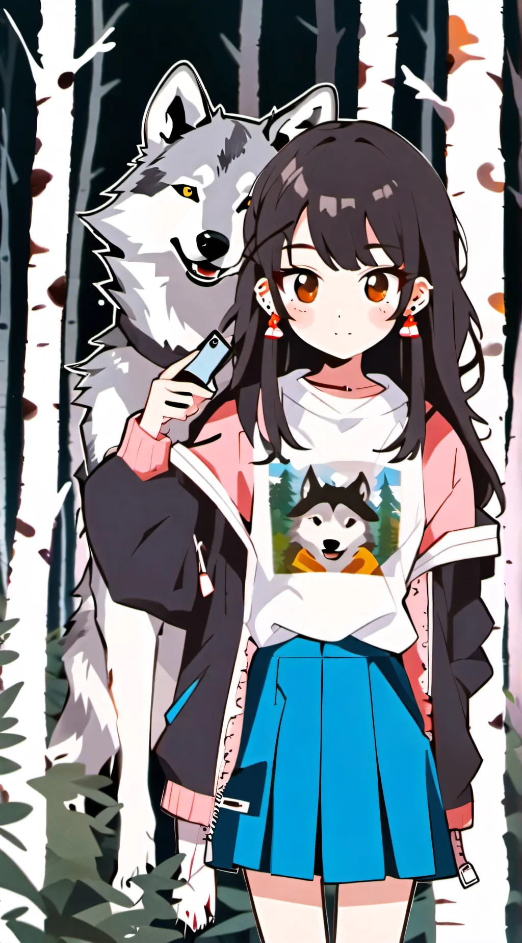 ai character: ★autumn -⃝⃤ background