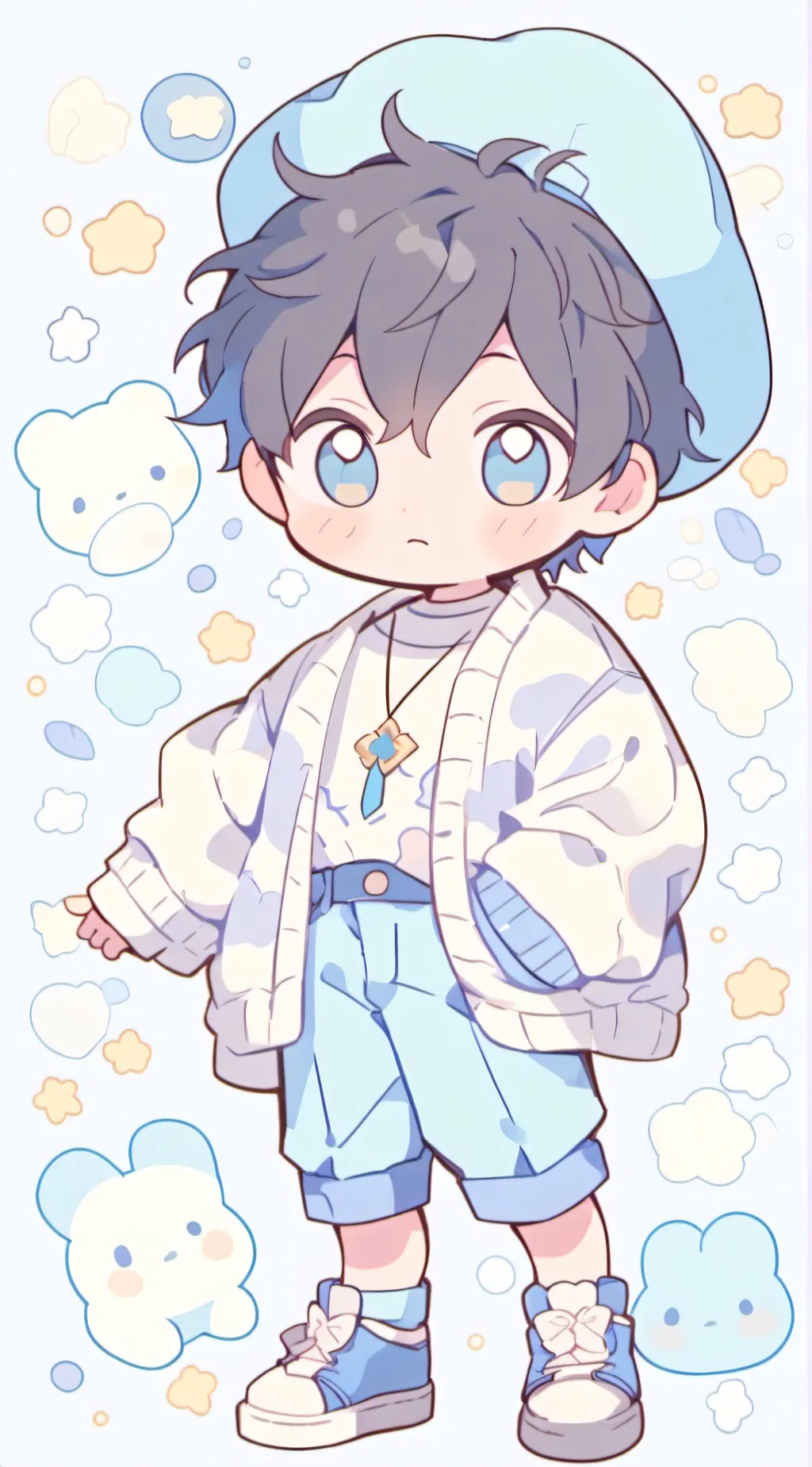 ai character: Timmy kabob stickk background