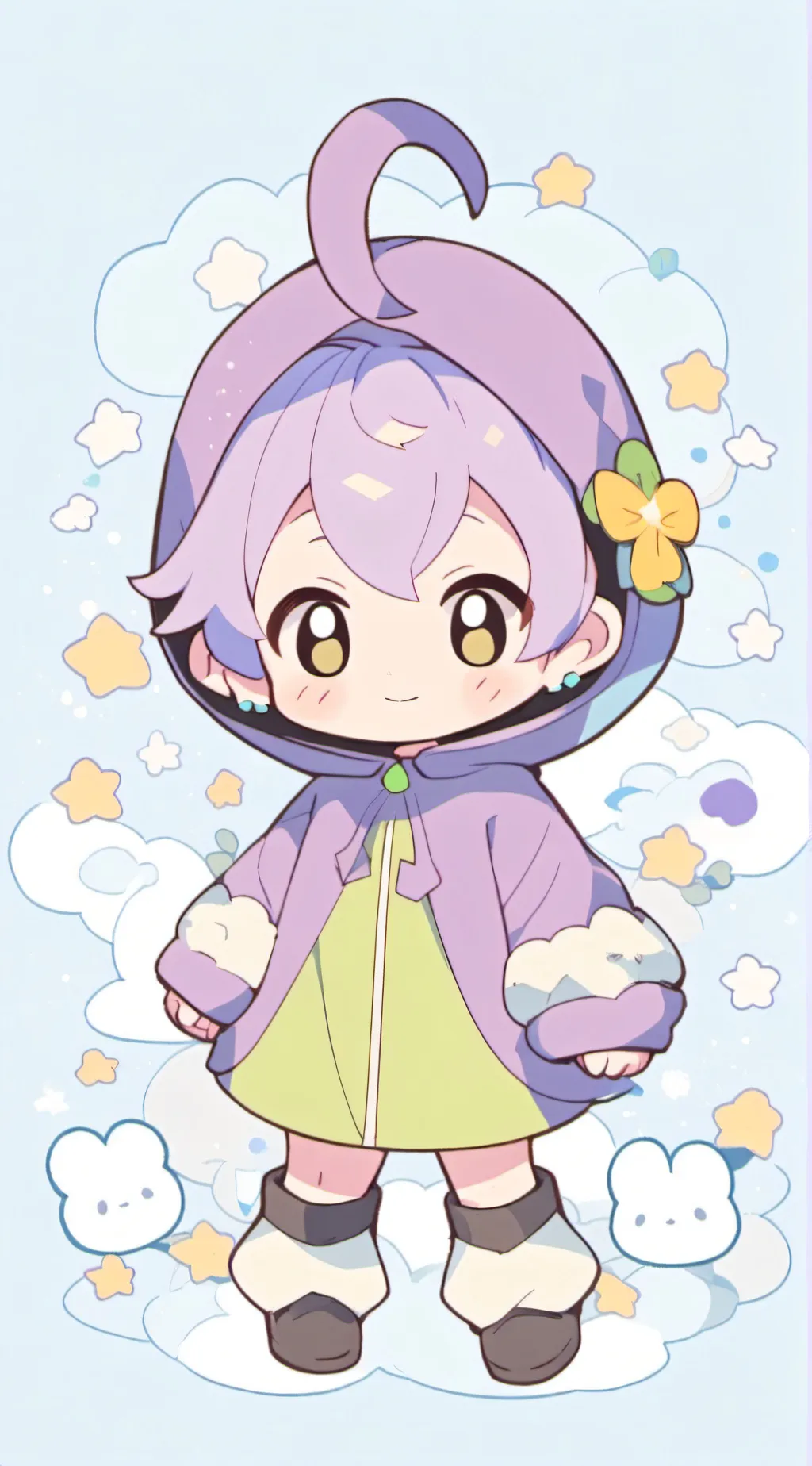 ai character: TELETUBBIES  background