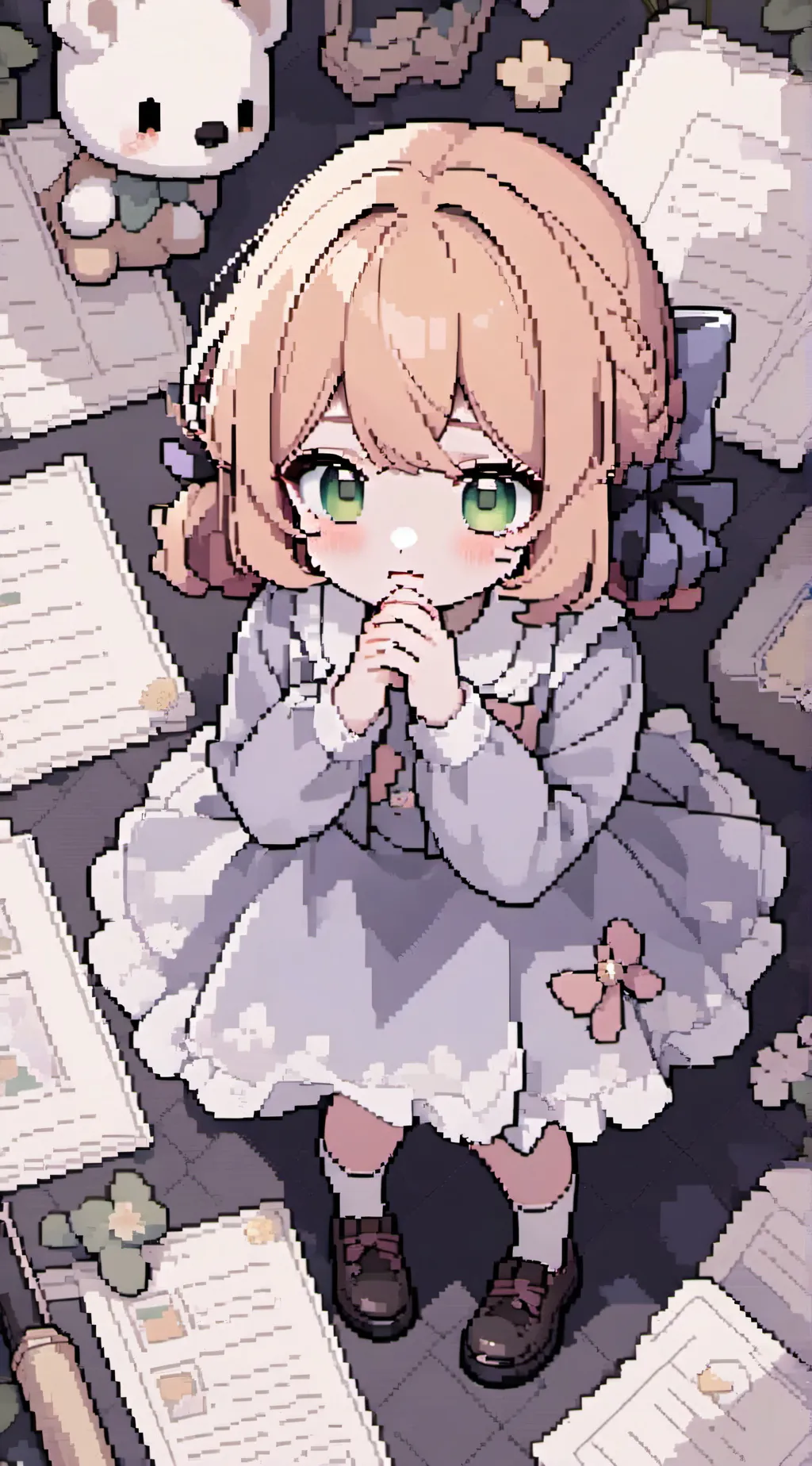 ai character: Little Elizabeth  background