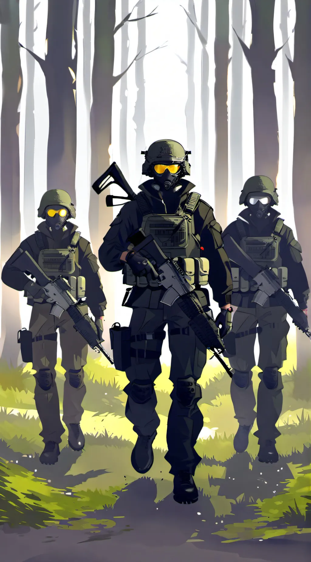 ai character: Hybrid war 2 fixed background